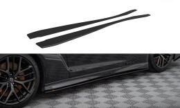 Street Pro Seitenschweller Ansatz Cup Leisten passend für Nissan GTR R35 Facelift SCHWARZ
