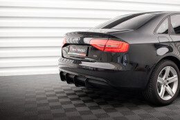 Street Pro Heckschürze Heck Ansatz Diffusor passend für Audi A4 B8 Facelift SCHWARZ
