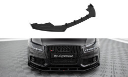 Street Pro Cup Spoilerlippe Front Ansatz passend für Audi S5 / A5 S-Line 8T rot+ Hochglanz Flaps