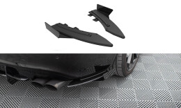 Street Pro Heck Ansatz Flaps Diffusor + Flaps für Audi S5 / A5 S-Line Coupe / Cabriolet 8T schwarz Hochglanz