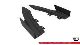 Street Pro Heck Ansatz Flaps Diffusor + Flaps für Audi S5 / A5 S-Line Coupe / Cabriolet 8T schwarz Hochglanz