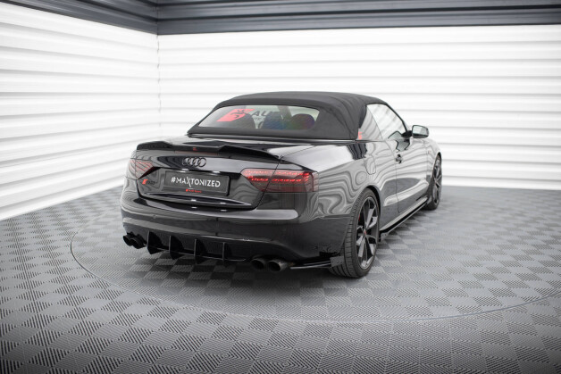 Street Pro Heck Ansatz Flaps Diffusor passend für Audi S5 / A5 S-Line Coupe / Cabriolet 8T rot+ Hochglanz Flaps