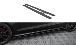 Street Pro Seitenschweller Ansatz Cup Leisten passend für Audi A5 / A5 S-Line / S5 Coupe / Cabrio 8T / 8T Facelift SCHWARZ