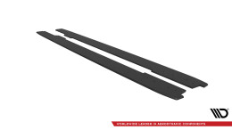 Street Pro Seitenschweller Ansatz Cup Leisten passend für Audi A5 / A5 S-Line / S5 Coupe / Cabrio 8T / 8T Facelift SCHWARZ