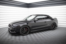 Street Pro Seitenschweller Ansatz Cup Leisten passend für Audi A5 / A5 S-Line / S5 Coupe / Cabrio 8T / 8T Facelift rot+ Hochglanz Flaps