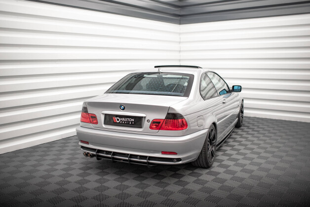 Street Pro Heckschürze Heck Ansatz Diffusor passend für BMW 3er Coupe E46 SCHWARZ