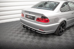 Street Pro Heckschürze Heck Ansatz Diffusor passend für BMW 3er Coupe E46 SCHWARZ