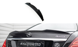 Heck Spoiler Aufsatz Abrisskante 3D für Mercedes S W222 / W222 FL schwarz Hochglanz