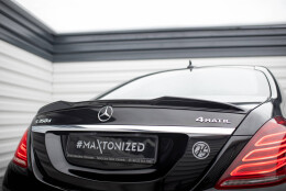 Heck Spoiler Aufsatz Abrisskante 3D passend für Mercedes-Benz S W222 / W222 Facelift schwarz Hochglanz