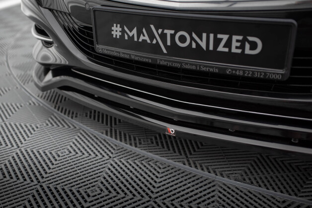 Cup Spoilerlippe Front Ansatz V.2 passend für Mercedes-Benz S W222 schwarz Hochglanz