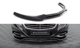 Cup Spoilerlippe Front Ansatz für Mercedes-Benz S W222 schwarz Hochglanz