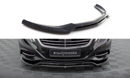 Cup Spoilerlippe Front Ansatz V.2 für Mercedes S W222 schwarz Hochglanz