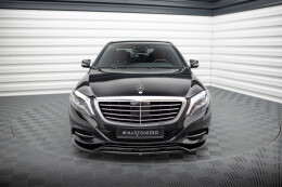 Cup Spoilerlippe Front Ansatz V.2 für Mercedes S W222 schwarz Hochglanz