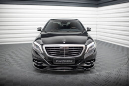Cup Spoilerlippe Front Ansatz V.2 passend für Mercedes-Benz S W222 schwarz Hochglanz