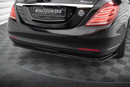 Mittlerer Cup Diffusor Heck Ansatz passend für V.2 Mercedes-Benz S W222 schwarz Hochglanz