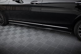 Seitenschweller Ansatz Cup Leisten für Mercedes-Benz S W222 schwarz Hochglanz