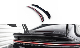 Niedriger Heck Spoiler Aufsatz Abrisskante für Porsche 911 992 GT3 schwarz Hochglanz