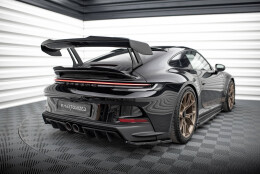 Niedriger Heck Spoiler Aufsatz Abrisskante für Porsche 911 992 GT3 schwarz Hochglanz