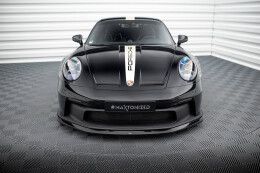Cup Spoilerlippe Front Ansatz für Porsche 911 992 GT3 schwarz Hochglanz