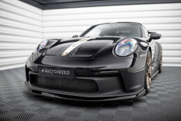 Cup Spoilerlippe Front Ansatz passend für Porsche 911 992 GT3 schwarz Hochglanz