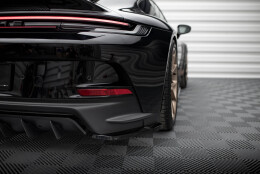Street+ Heck Ansatz Flaps passend für Porsche 911 992 GT3 schwarz Hochglanz