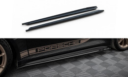 Seitenschweller Ansatz Cup Leisten passend für Porsche 911 992 GT3 schwarz Hochglanz