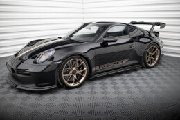 Seitenschweller Ansatz Cup Leisten passend für Porsche 911 992 GT3 schwarz Hochglanz