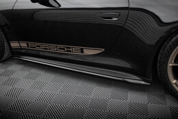 Seitenschweller Ansatz Cup Leisten passend für Porsche 911 992 GT3 schwarz Hochglanz