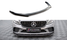 Cup Spoilerlippe Front Ansatz V.1 passend für Mercedes-AMG C43 Coupe / Cabrio / Limousine / Kombi C205 / A205 / W205 / S205 Facelift schwarz Hochglanz