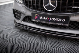 Cup Spoilerlippe Front Ansatz V.1 passend für Mercedes-AMG C43 Coupe / Cabrio / Limousine / Kombi C205 / A205 / W205 / S205 Facelift schwarz Hochglanz