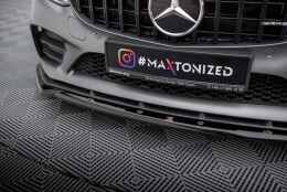 Cup Spoilerlippe Front Ansatz V.2 passend für Mercedes-AMG C43 Coupe / Cabrio / Limousine / Kombi C205 / A205 / W205 / S205 Facelift schwarz Hochglanz