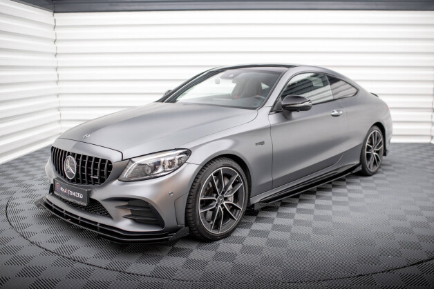 Front Stoßstange Flaps passend für Mercedes-AMG C43 Coupe C205 Facelift FLAPS HOCHGLANZ