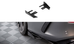 Hintere Seiten Flaps für Mercedes-AMG C43 Coupe C205 Facelift schwarz Hochglanz