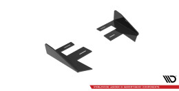 Hintere Seiten Flaps für Mercedes-AMG C43 Coupe / Cabrio C205  Facelift / A205 Facelift schwarz Hochglanz