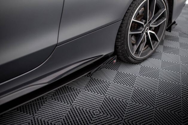 Seitenschweller Flaps passend für Mercedes-AMG C43 Coupe / Cabrio C205 FL / A205 FL schwarz Hochglanz