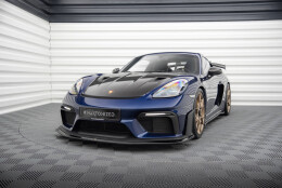 Street+ Spoilerlippe Front Ansatz passend für Porsche 718 Cayman GT4 RS 982c schwarz Hochglanz