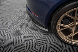 Heck Ansatz Flaps Diffusor passend für Porsche 718 Cayman GT4 RS 982c schwarz Hochglanz