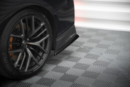 Heck Ansatz Flaps Diffusor passend für Nissan GTR R35 Facelift schwarz Hochglanz