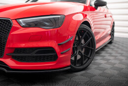 Stoßstangen Flaps Wings vorne Canards passend für Audi S3 / A3 S-Line 8V Limousine / Cabrio