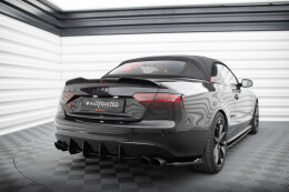 Heck Spoiler Aufsatz Abrisskante 3D für Audi S5 / A5 S-Line Cabrio 8T schwarz Hochglanz