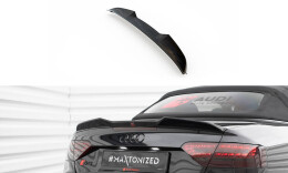 Heck Spoiler Aufsatz Abrisskante 3D passend für Audi S5 / A5 S-Line Cabrio 8T schwarz Hochglanz