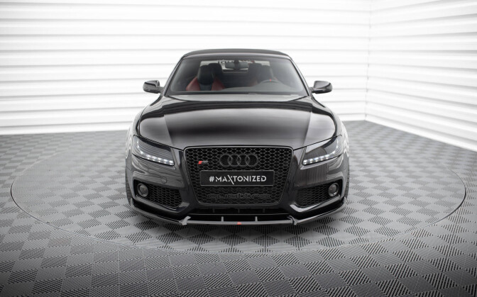 Cup Spoilerlippe Front Ansatz V.2 passend für Audi S5 / A5 S-Line 8T schwarz Hochglanz