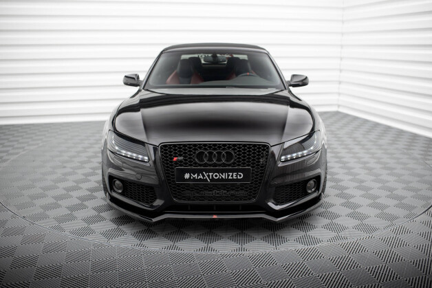 Street+ Spoilerlippe Front Ansatz V.3 passend für Audi S5 / A5 S-Line 8T schwarz Hochglanz