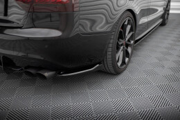 Heck Ansatz Flaps Diffusor V.1 passend für Audi S5 / A5 S-Line Coupe / Cabriolet 8T schwarz Hochglanz