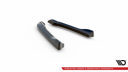 Heck Ansatz Flaps Diffusor V.1 passend für Audi S5 / A5 S-Line Coupe / Cabriolet 8T schwarz Hochglanz