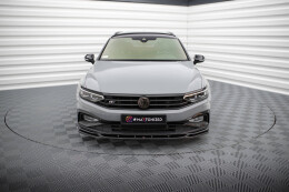 Cup Spoilerlippe Front Ansatz V.2 für VW Passat R-Line B8 Facelift schwarz Hochglanz
