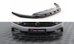 Cup Spoilerlippe Front Ansatz V.2 passend für VW Passat R-Line B8 Facelift schwarz Hochglanz
