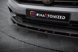Cup Spoilerlippe Front Ansatz V.2 passend für VW Passat R-Line B8 Facelift schwarz Hochglanz