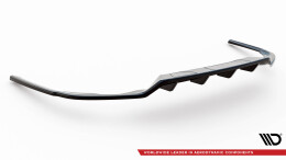 Mittlerer Cup Diffusor Heck Ansatz DTM Look passend für VW Passat R-Line B8 Facelift schwarz Hochglanz