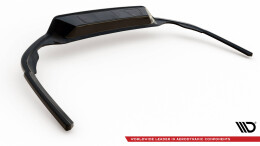 Mittlerer Cup Diffusor Heck Ansatz DTM Look passend für VW Passat R-Line B8 Facelift schwarz Hochglanz